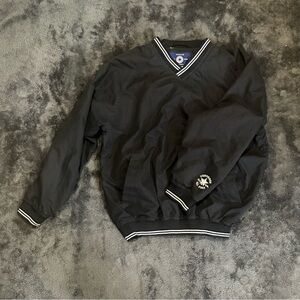 Vintage Converse All Star V-Neck Pullover Windbreaker - Black